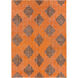 Zahra 132 X 96 inch Orange and Black Area Rug, Wool