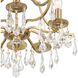 Cedar 5 Light 18.5 inch Vibrant Gold Semi Flush Ceiling Light in Clear Hand Cut
