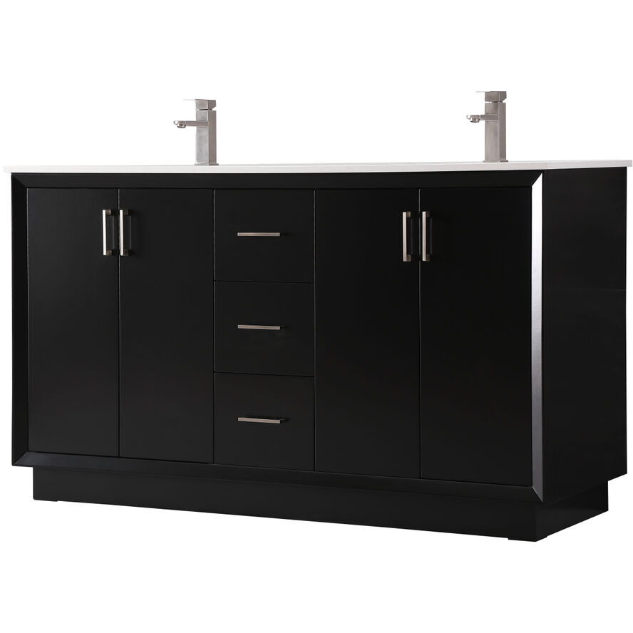 Hayes 60 X 22 X 35 inch Black Vanity Sink Set