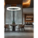 LumenAria LED 52 inch Brushed Brass Pendant Ceiling Light in Alabaster Rocks
