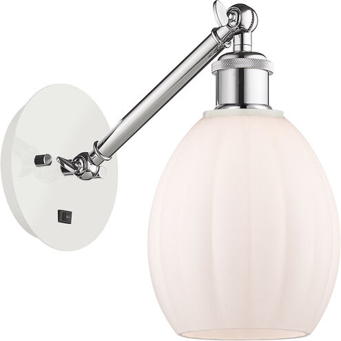 Ballston Eaton 1 Light 6 inch White and Polished Chrome Sconce Wall Light