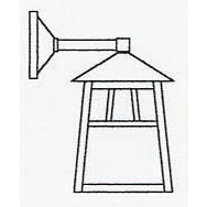 Raymond 1 Light 17.5 inch Mission Brown Outdoor Wall Mount in White Opalescent