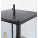 Back Bay 3 Light 23.25 inch Matte Black with Clear Outdoor Post Light