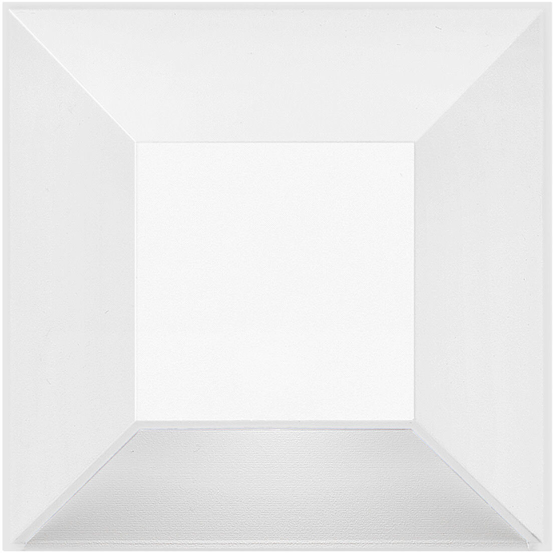 Nuvi 12v 1.40 watt Matte White Landscape Deck Sconce, Square