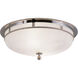 Openwork 2 Light 13.5 inch Chrome Flush Mount Ceiling Light, Large