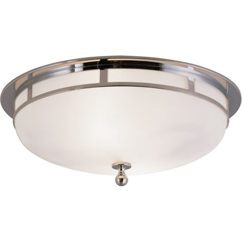 Openwork 2 Light 13.5 inch Chrome Flush Mount Ceiling Light, Large