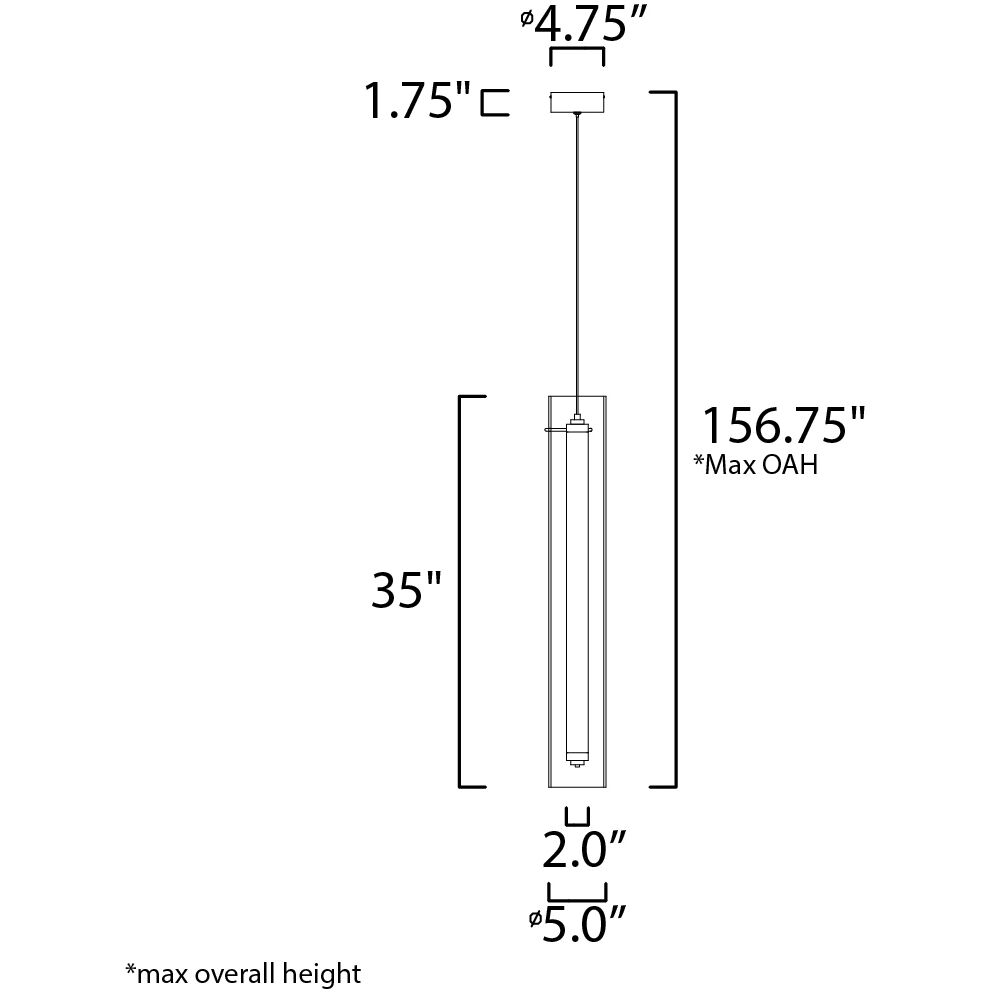 Centrum LED 5 inch Polished Chrome Single Pendant Ceiling Light