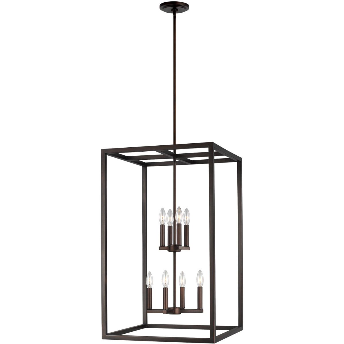 Moffet Street 8 Light 19 inch Bronze Foyer Pendant Ceiling Light, Large