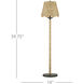 Annabelle 59.75 inch 75 watt Natural and Mole Black Floor Lamp Portable Light, Suzanne Duin Collection