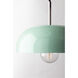 Avery 1 Light 11 inch Polished Nickel Pendant Ceiling Light in Polished Nickel and Mint