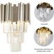 Canada 3 Light 8 inch Shiny Nickel Wall Sconce Wall Light