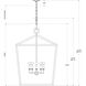 Denison 5 Light 32 inch Contemporary Gold Leaf Lantern Pendant Ceiling Light, Grande