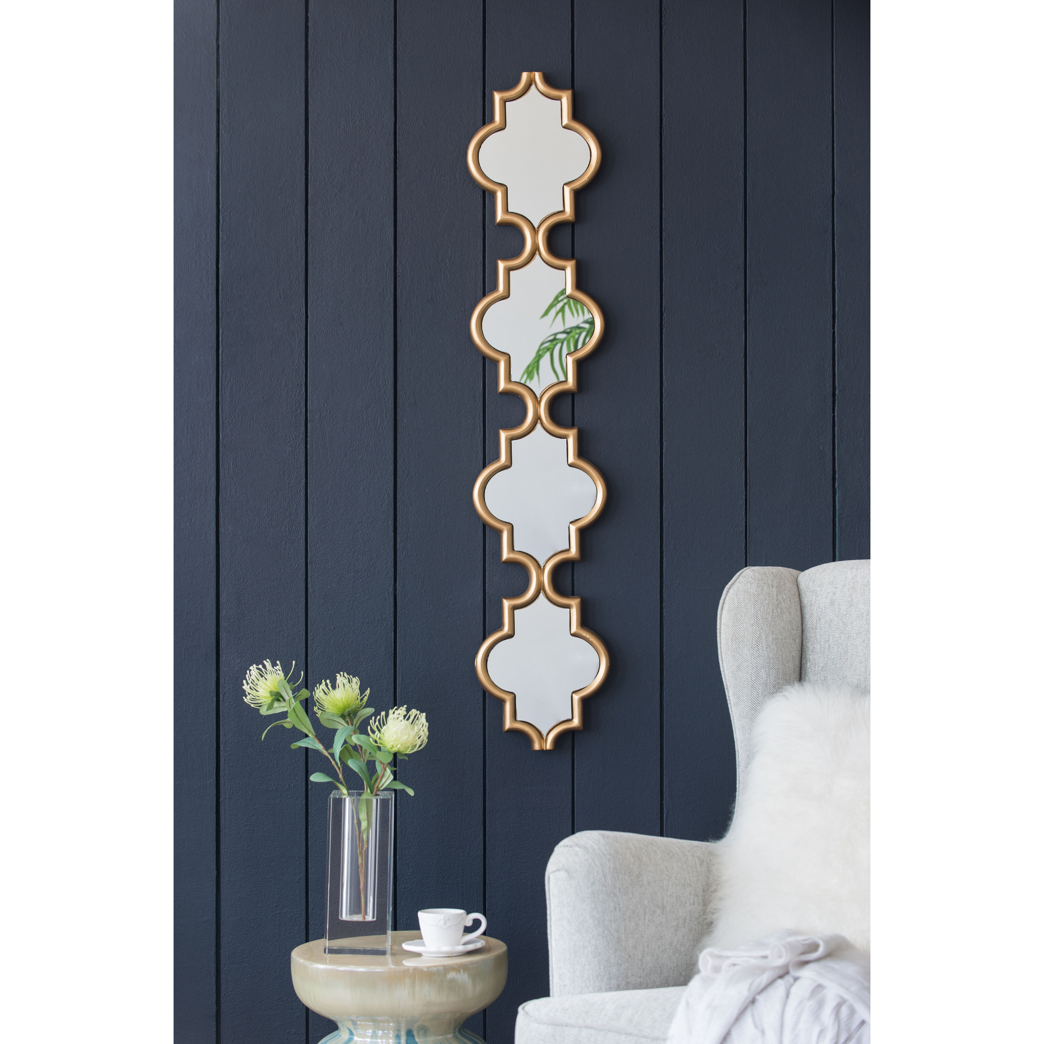 Madlyn 47 X 9.4 inch Gold Wall Mirror