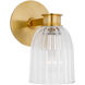 AERIN Asalea LED 5 inch Hand-Rubbed Antique Brass Single Sconce Wall Light