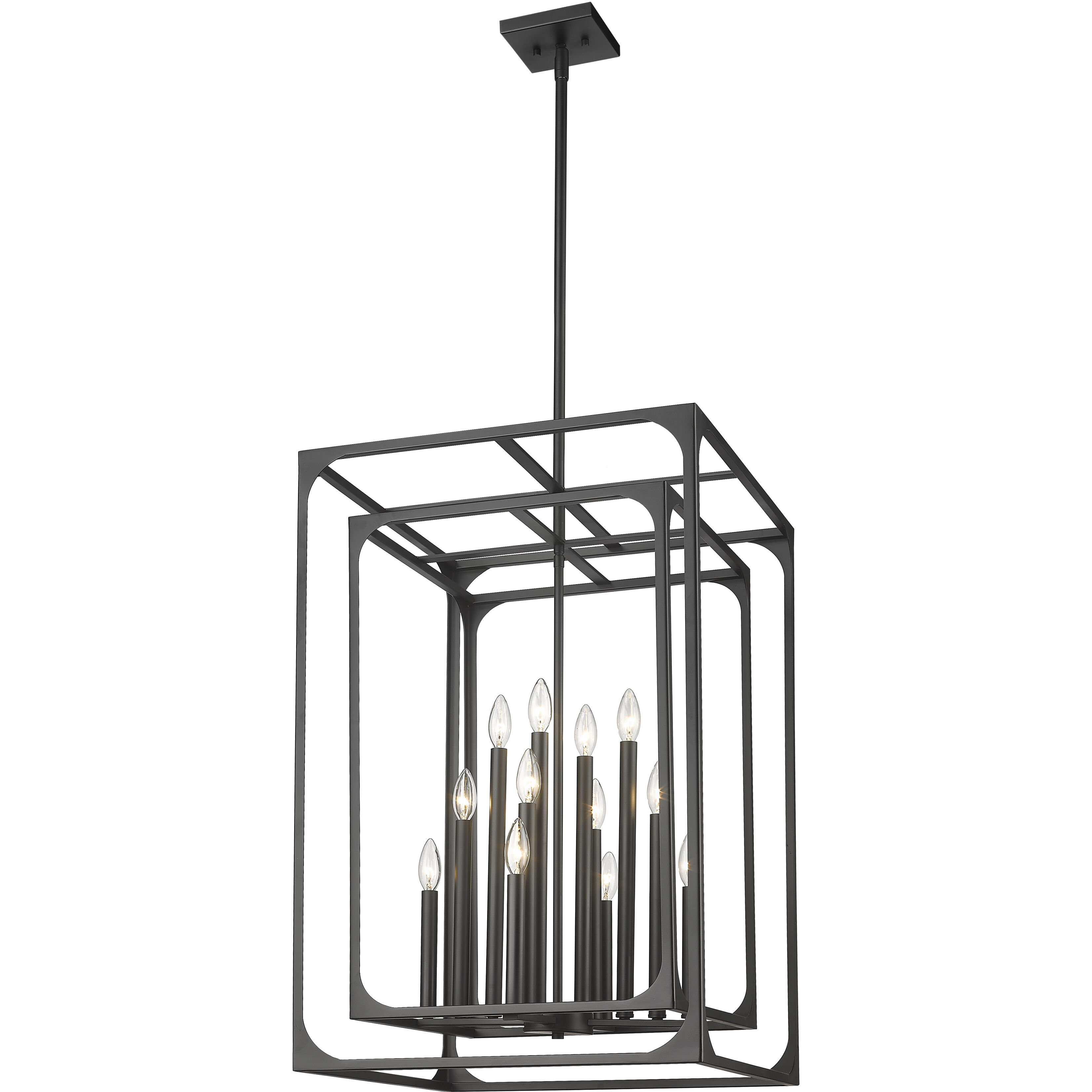 Easton 12 Light 20.5 inch Matte Black Chandelier Ceiling Light