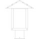 Timber Ridge 1 Light 10 inch Pewter Post Mount in Off White