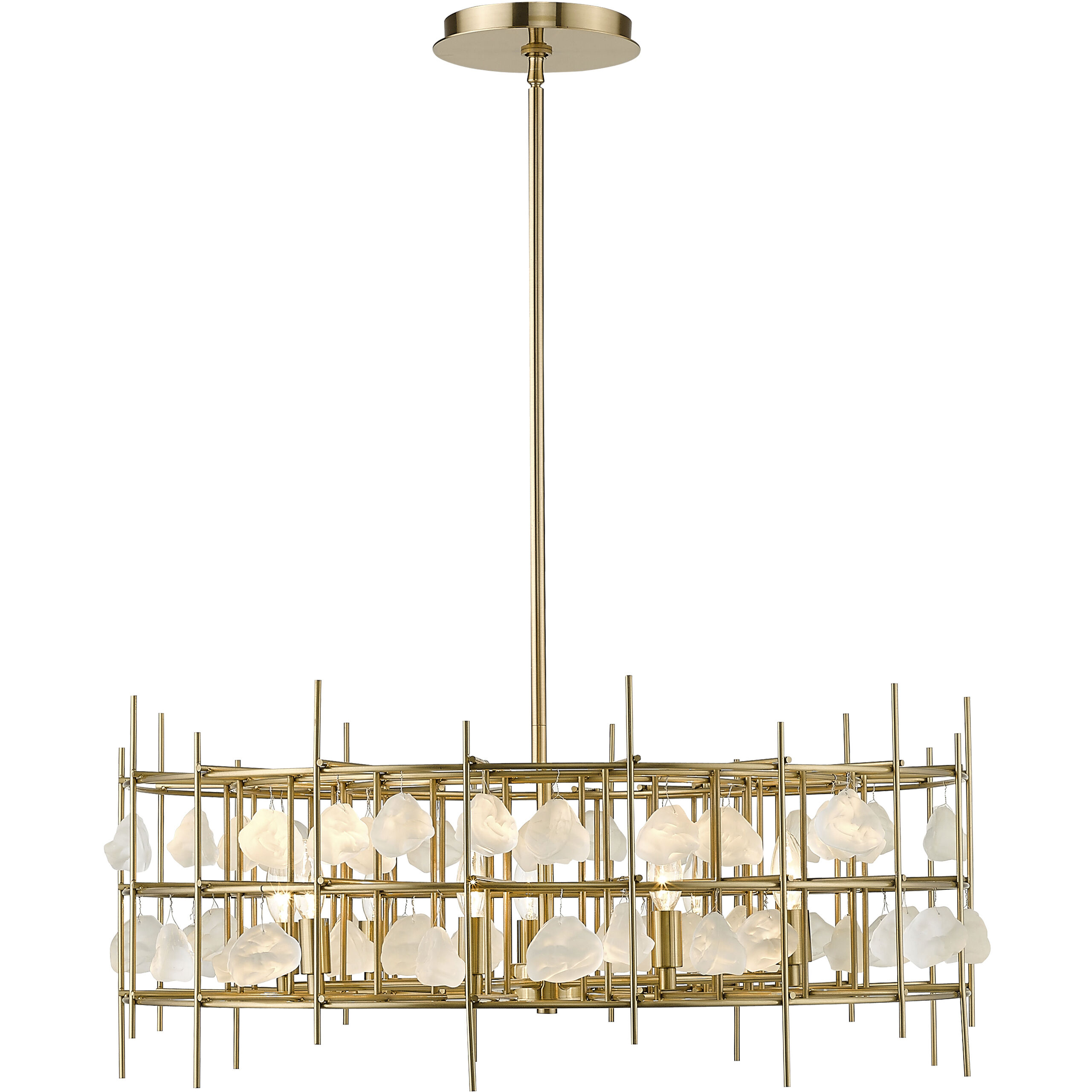 Garroway 9 Light 32 inch Aged Brass Chandelier Ceiling Light