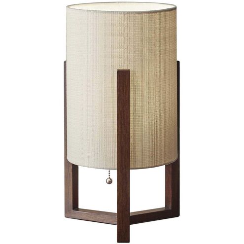 Quinn 17 inch 60 watt Walnut Table Lamp Portable Light
