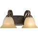 Torino 2 Light 16 inch Forged Bronze Bath Vanity Wall Light