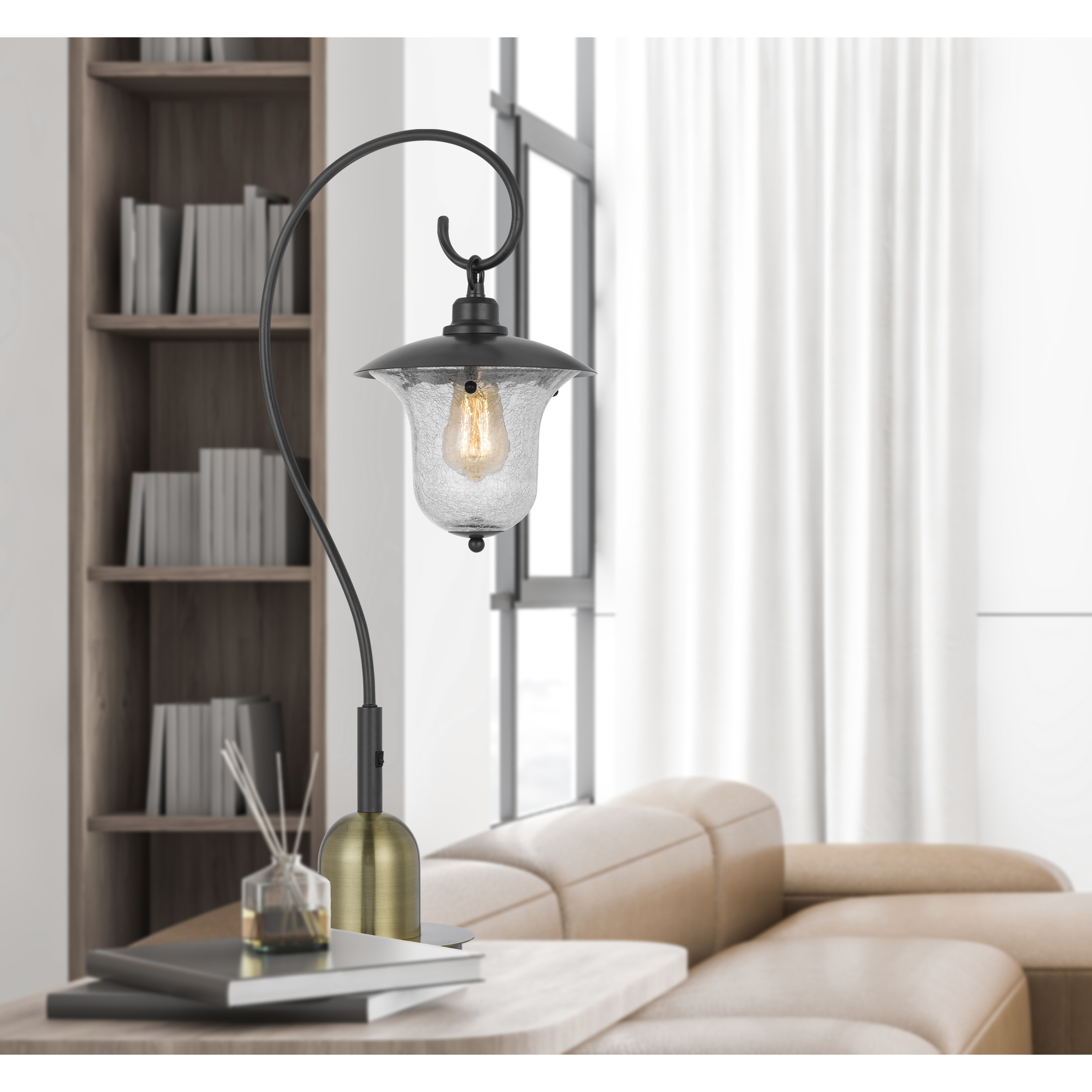 Walcott 32 inch 60.00 watt Dark Bronze and Antique Brass Table Lamp Portable Light