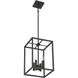 Signature 4 Light 10 inch Flat Black Foyer Light Ceiling Light