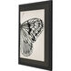 Grand Butterfly Black and Beige and White Framed Art