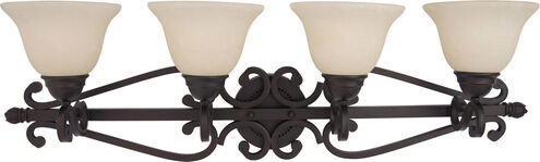 Manor 4 Light 37 inch Oil Rubbed Bronze Bath Light Wall Light