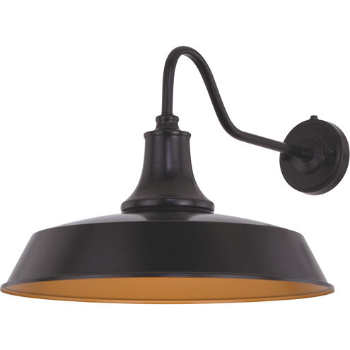 Dorado 1 Light 14 inch Dark Bronze and Light Gold Outdoor Wall