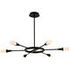 Sperano 6 Light 44 inch Matte Black Chandelier Ceiling Light