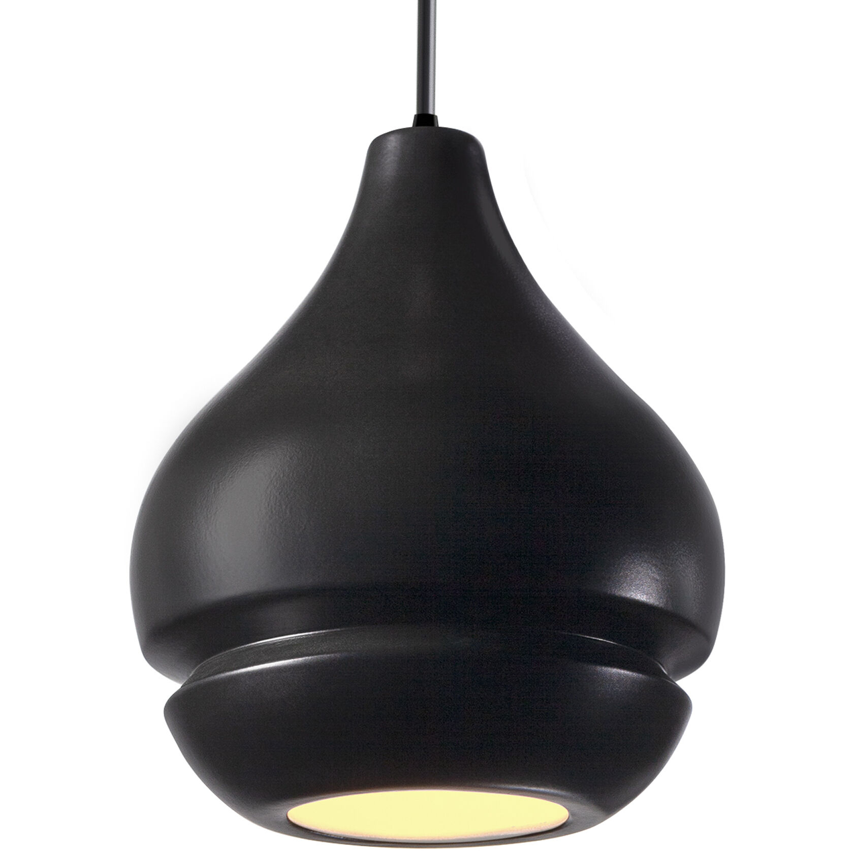 Radiance Collection 1 Light 8 inch Matte Black and Carbon Matte Black and Black Pendant Ceiling Light