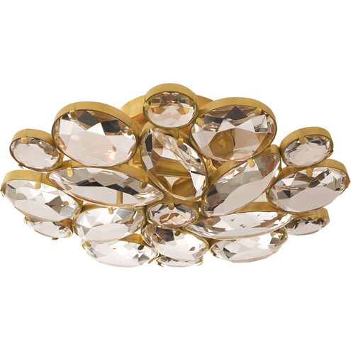 kate spade new york Lloyd 3 Light 13 inch Soft Brass Flush Mount Ceiling Light in Clear Glass, Medium