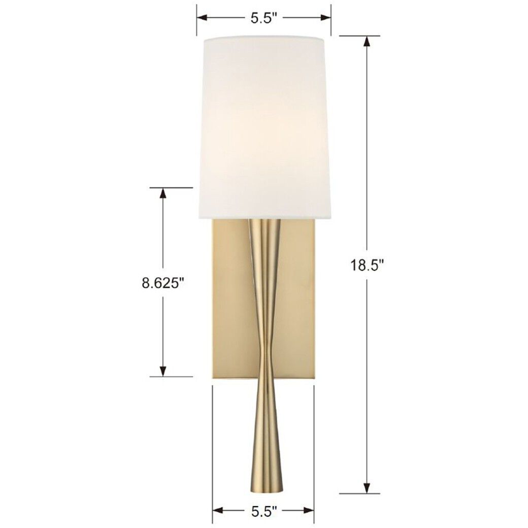 Trenton Sconce Wall Light in Aged Brass