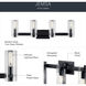 Jemsa 4 Light 32 inch Black Bath Bracket Wall Light, 4 Arm