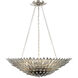 Broche 8 Light 30 inch Antique Silver Chandelier Ceiling Light