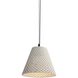 Clarus Pendant Ceiling Light in White Sandstone Cement