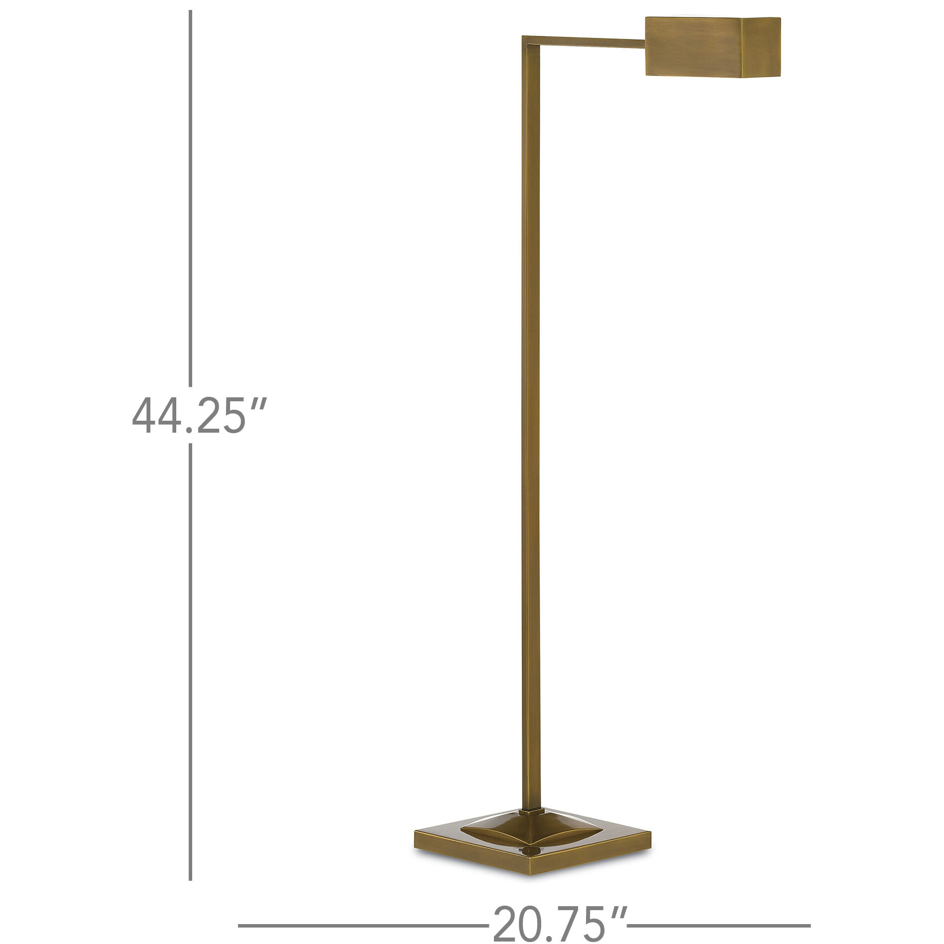 Ruxley 44.25 inch 25 watt Polished Antique Brass Floor Lamp Portable Light