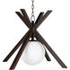 Sawbuck 1 Light 19.5 inch Dark Walnut Pendant Ceiling Light