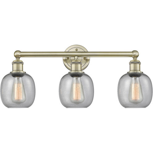 Belfast 3 Light 24 inch Antique Brass Bath Vanity Light Wall Light in Seedy