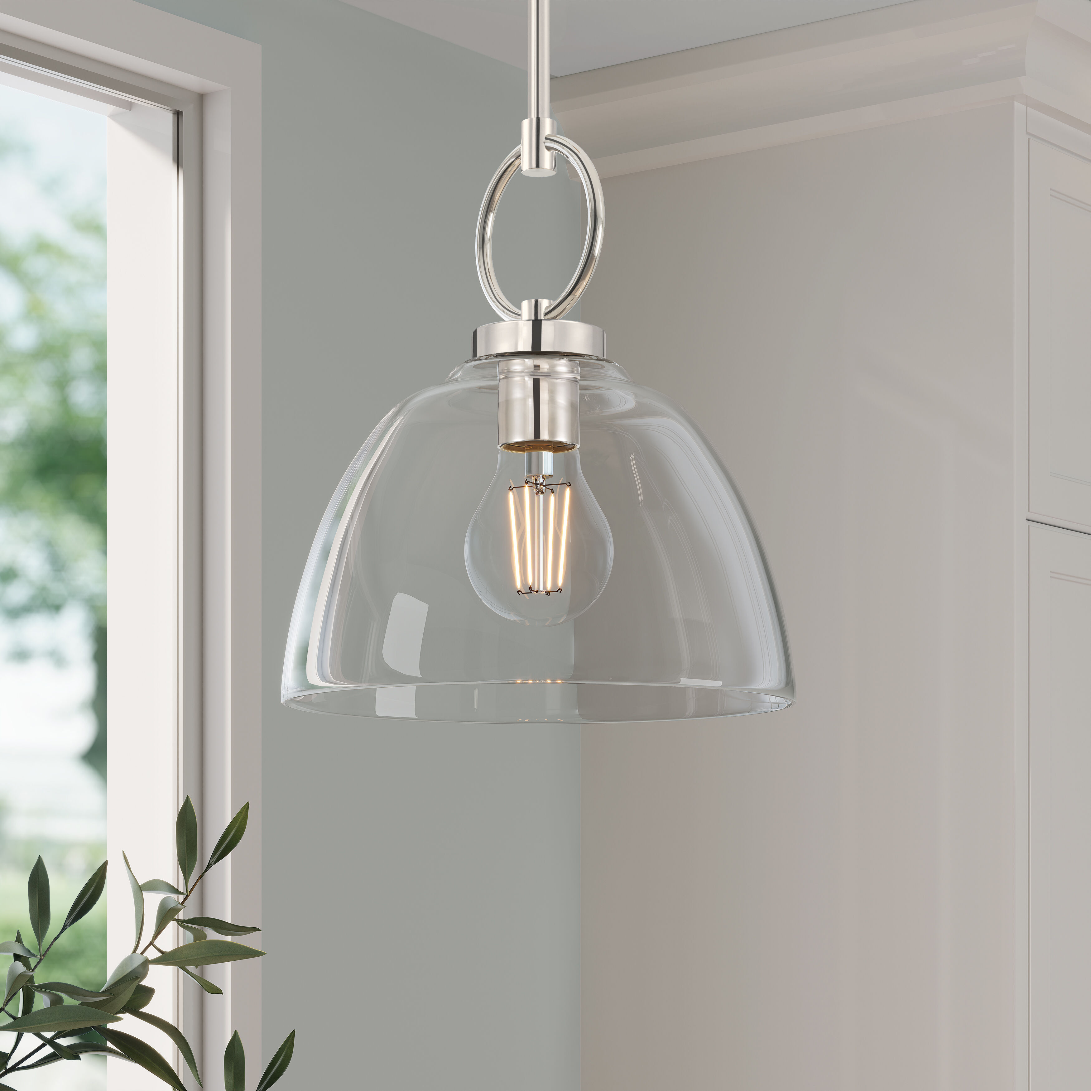 Velto 1 Light 10 inch Polished Nickel Pendant Ceiling Light
