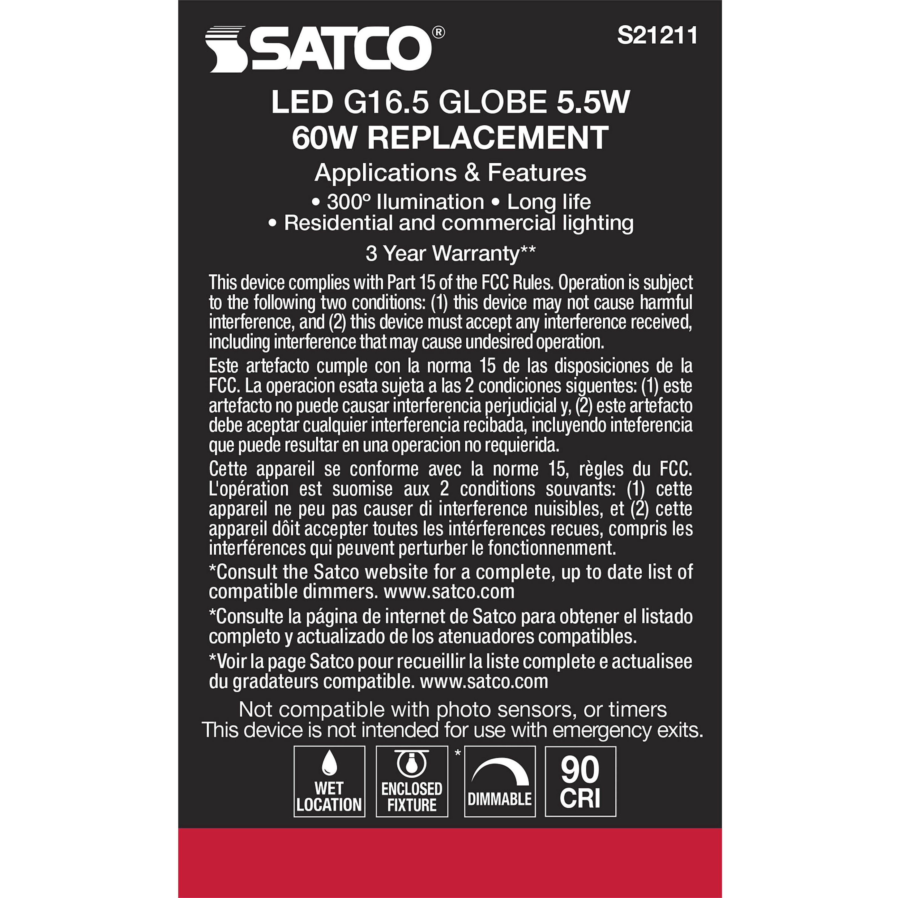 Lumos LED Candelabra Candelabra 5.50 watt 4000K LED Filament