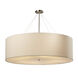 Textile LED 48 inch Brushed Nickel Pendant Ceiling Light
