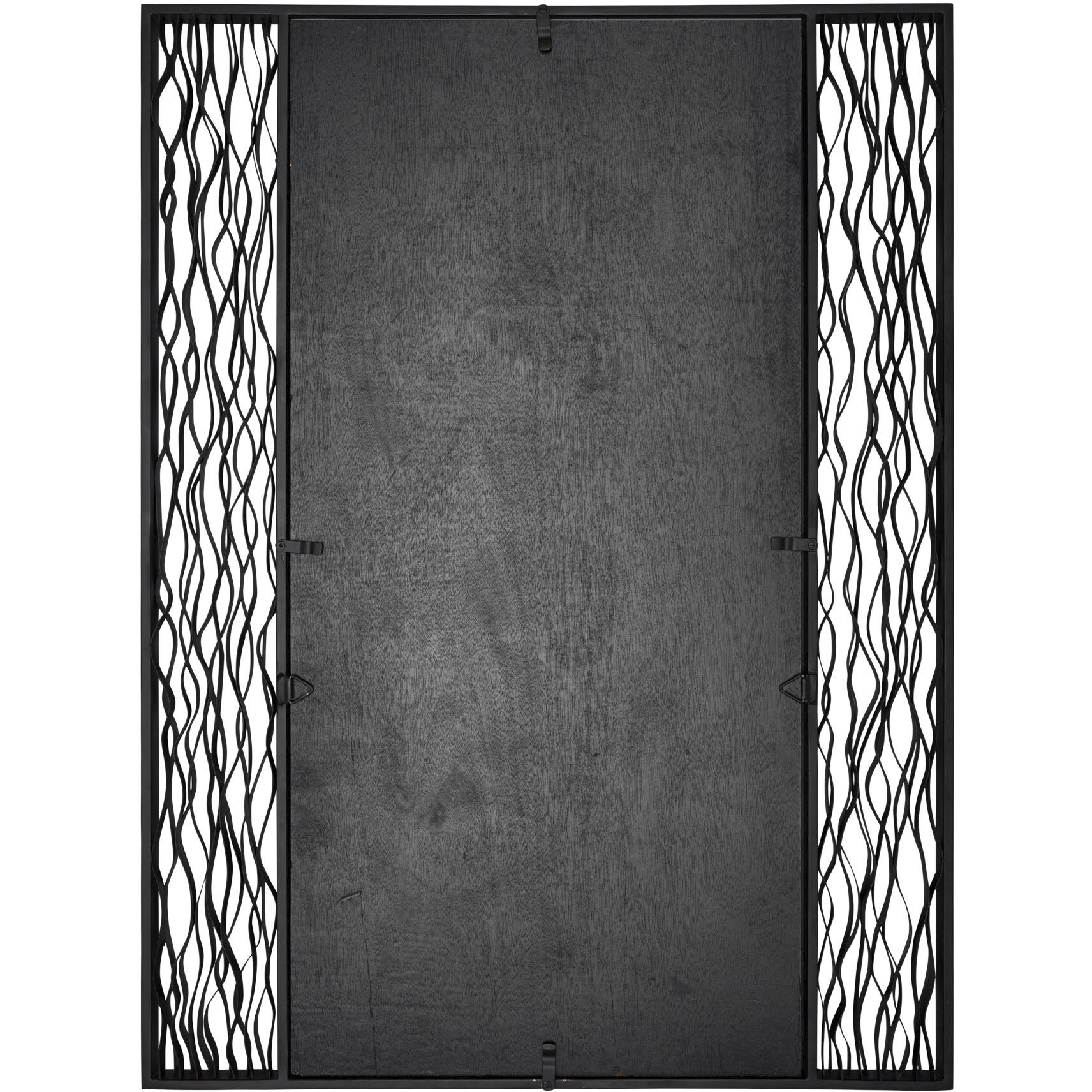 Estela 40 X 30 inch Matte Black and French Gold Wall Mirror, Smithsonian Collaboration