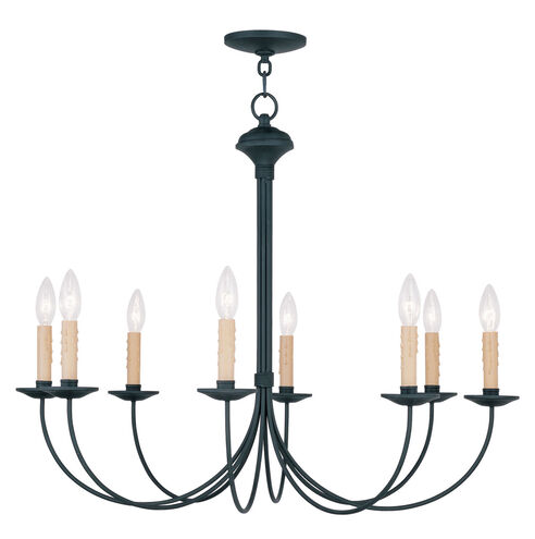 Heritage 8 Light 30 inch Black Chandelier Ceiling Light