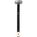 Art & Alchemy SNAPS LED 4 inch Sterling Pendant Ceiling Light in Black Leather with Alabaster, Small