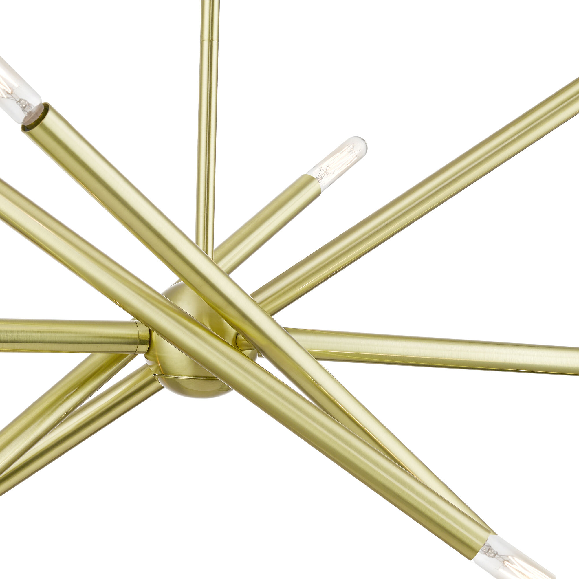 Soho Linear Chandelier Ceiling Light in Satin Brass