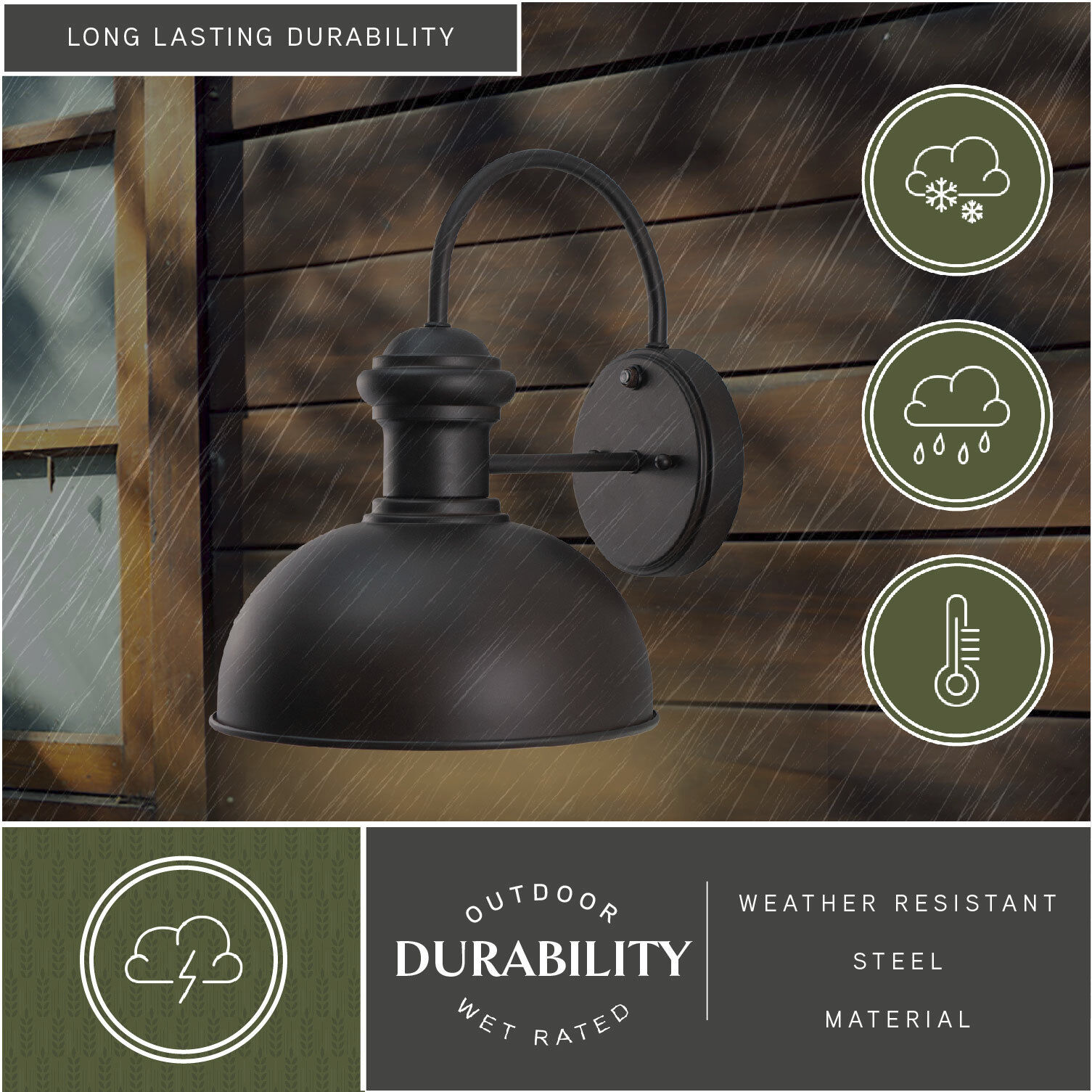 Franklin LED 12.75 inch Oil Burnished Bronze and Light Gold Outdoor Wall