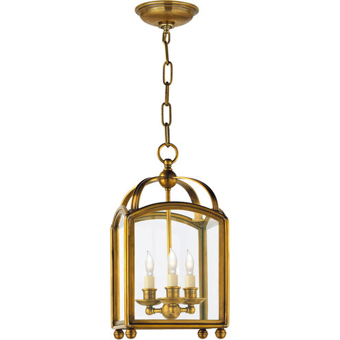 Chapman & Myers Archtop 3 Light 8.25 inch Antique-Burnished Brass Lantern Pendant Ceiling Light