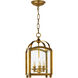 Chapman & Myers Archtop 3 Light 8.25 inch Antique-Burnished Brass Lantern Pendant Ceiling Light