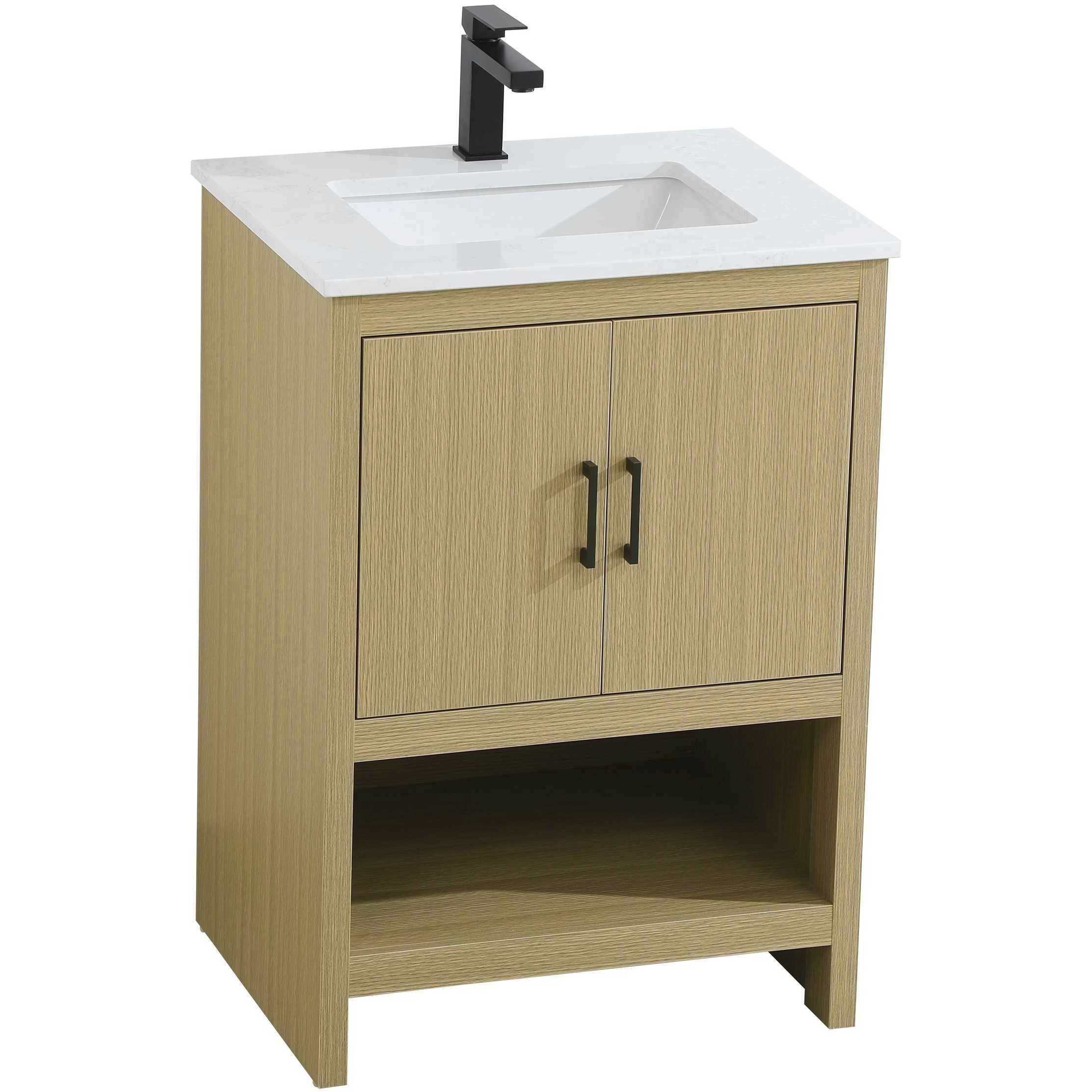 Ira 24 X 34 inch Honey Brown Bathroom Vanity Cabinet