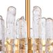 Icicles 8 Light 30 inch Natural Brass Pendant Ceiling Light, Converts to Semi Flush